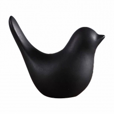 Figura de pájaros hechos a mano Cerámica pulida Apariencia vívida Estatua artística de pájaros para figuras de aves de entrada