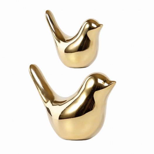 2x figurine della casa statue di uccelli in ceramica moderna scultura animale ceramica