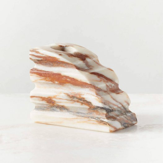 Guld marmor konisk lysestager lille