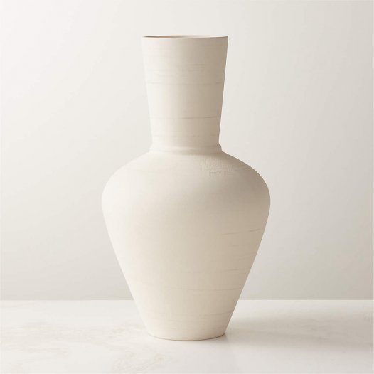 Matte hvid keramisk vase