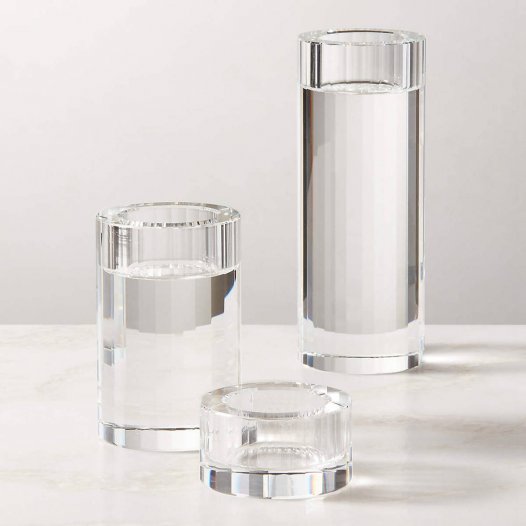 Crystal Toealight Candle Indehavers sæt på 3