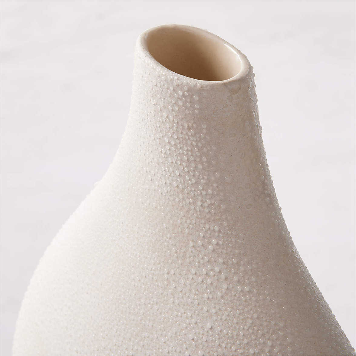 Vaso ceramico bianco caldo alto