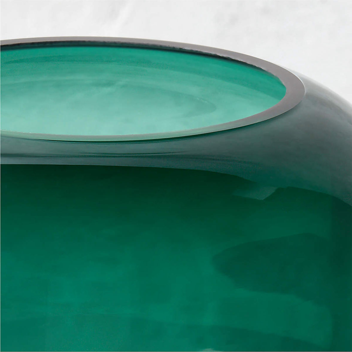 Picco di candela del vetro verde rotondo in vetro verde