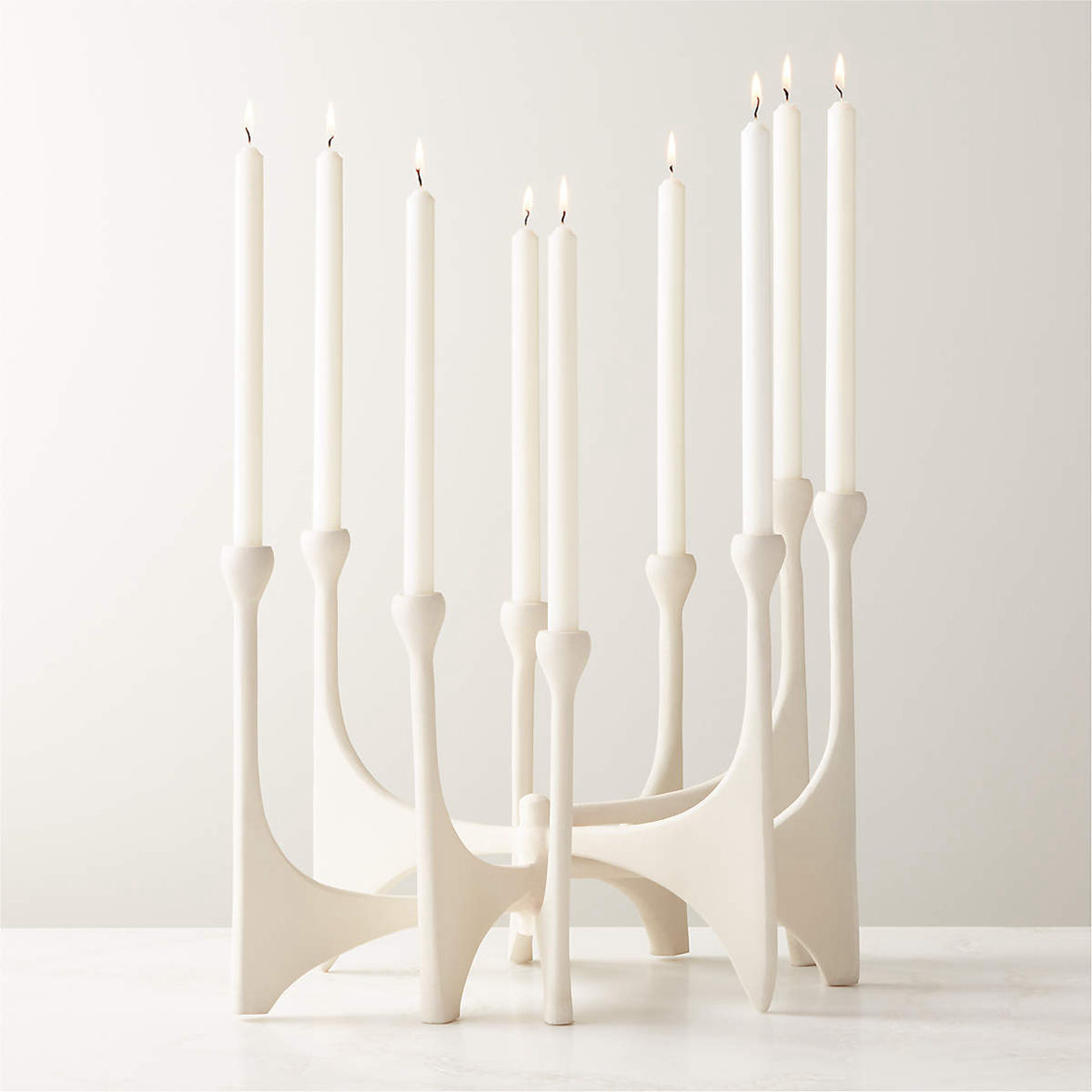 Supporto per candele multi -conico bianco grande