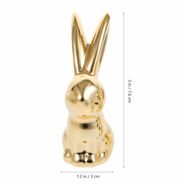 2pcs králičí figurky keramické ozdoby zajíček na stolní stolní stolní stůl řemesla