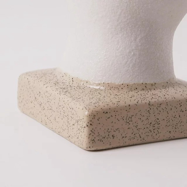 Segno di pace a mano in ceramica bianca decorazione di figurine bohémien - 6,5 "x 2,5" x 2,75 "