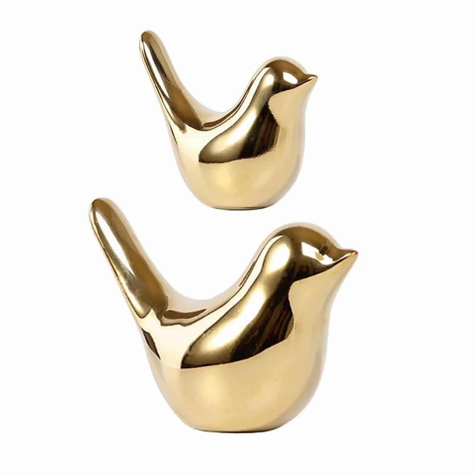 2x figurine della casa statue di uccelli in ceramica moderna scultura animale ceramica