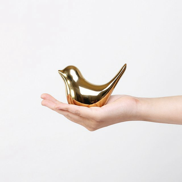 2x figurine della casa statue di uccelli in ceramica moderna scultura animale ceramica