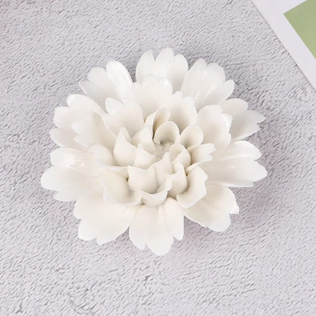 Fiori di porcellana decorazioni da parete artigianato figurine decorazioni minicold peonia casa ceramica bianca creativa