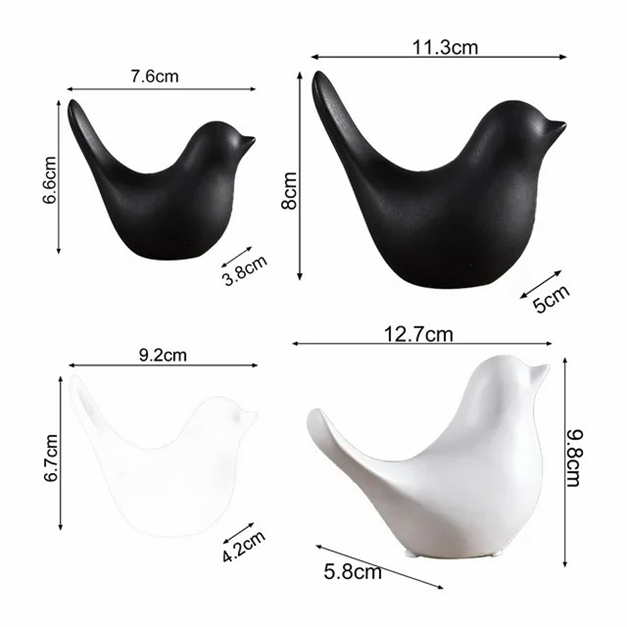 Figura di uccelli artigianali a mano Aspetto vivido lucido vivido statue di uccelli artistici per figurina per uccelli d'ingresso