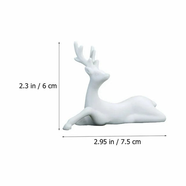 2PCS keramické figurky jelenů Kreativní jelenky Tea TEA Pet Home Desktop Ozdoby